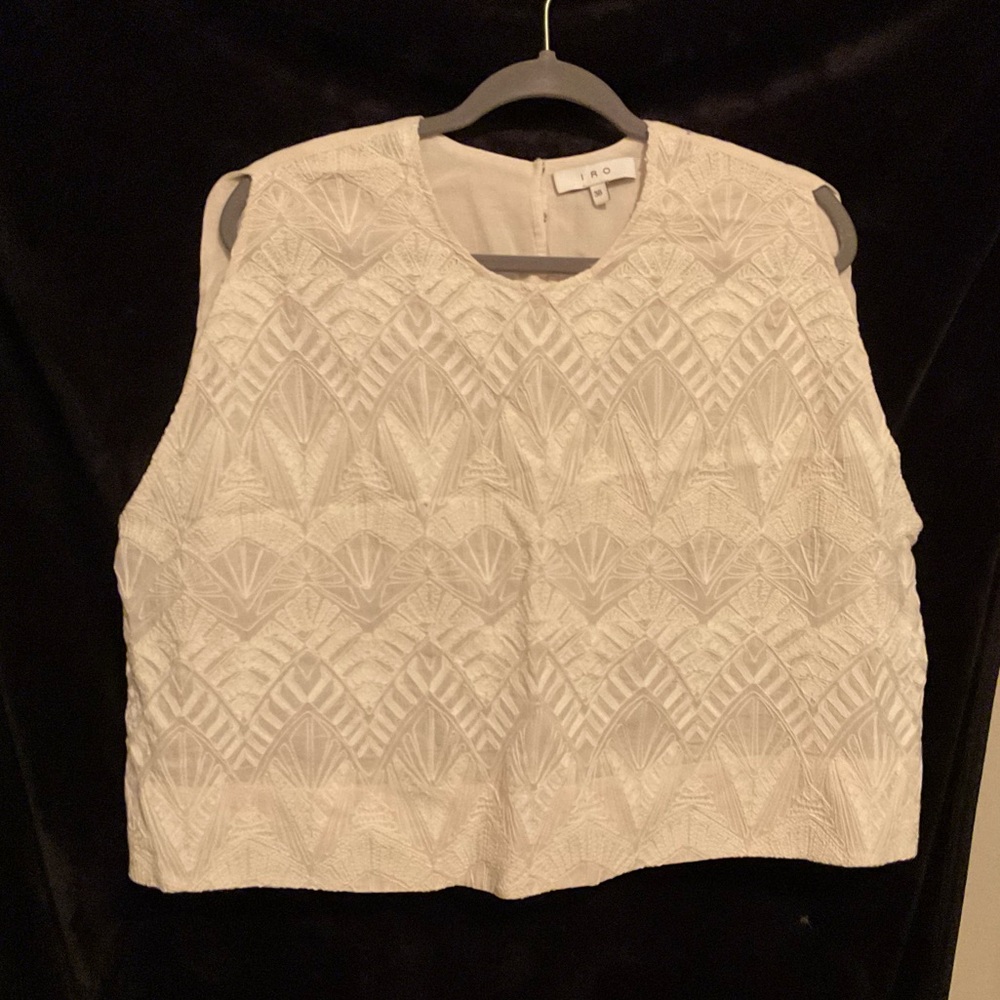 Iro Lace Oversized Top | White/ Cream | Size 38